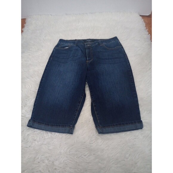 Nine West Jeans Average Capri  Size 14/31 Average Med Dark Denim - Picture 3 of 11